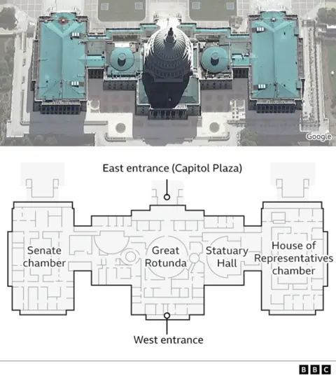 Floor plan of the Capitol