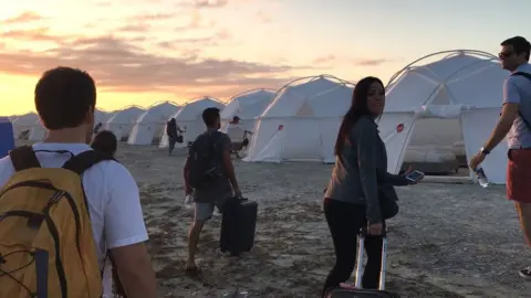 Netflix Fyre festival tents