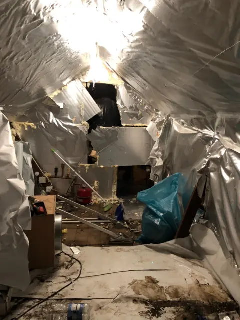 Seema Rao-Reed The damage inside Ms Rao- Reed's home