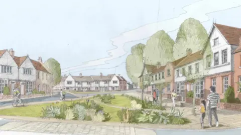 Leverhulme Artist impression of plans for new homes