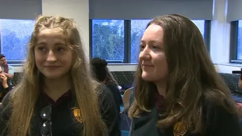 BBC Manon Clarke (L) and Greta Evans