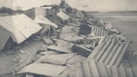 LRF Archive Sea defences in Lincolnshire destroyed by the surge