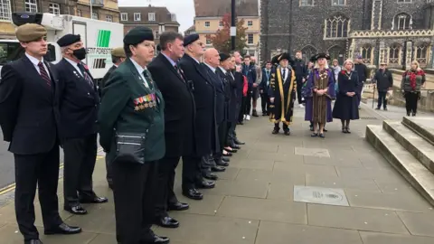 SHAUN WHITMORE/BBC Armistice silence, Norwich