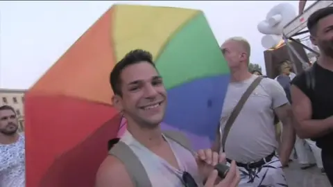 Maltese man celebrating the legalisation of gay marriage