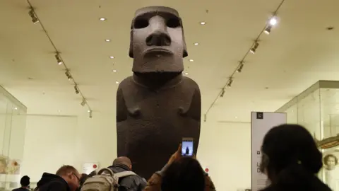 Hoa Hakananai'a in the British Museum in 2018