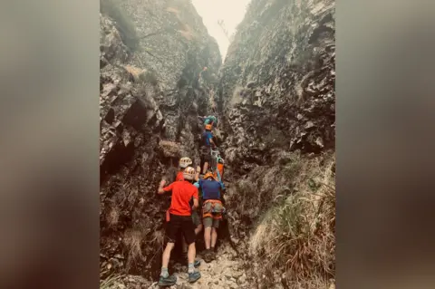 Keswick Mountain Rescue Team The rescue at Lorton Gully