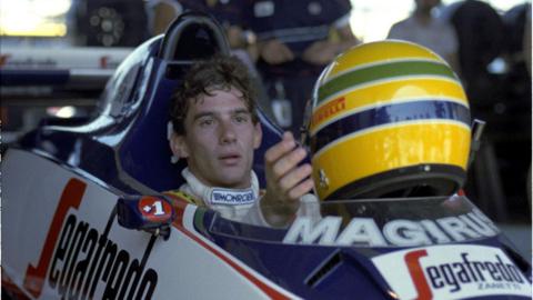 Ayrton Senna in a Toleman car in 1984