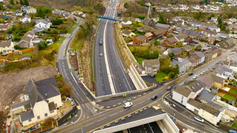 FCC Construction New Head of Valley Road passes near homes in Merthyr