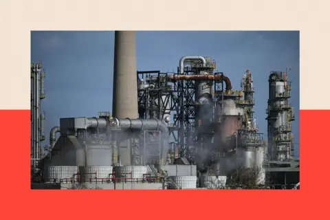 AFP via Getty Images This general view shows the Humber Refinery near South Killingholme, north-east England
