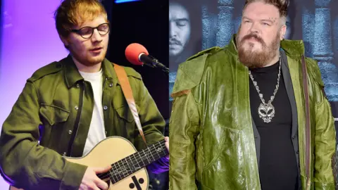 BBC / Getty Ed Sheeran and Kristian Nairn