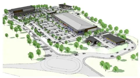 Fletcher Rae (UK) Ltd An aerial view of the proposed cinema