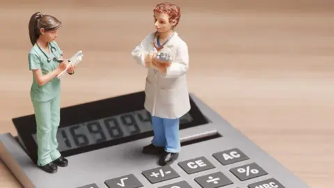 BBC Models of medics on calculator