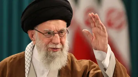 AFP via Getty Images Ayatollah Khamenei photographed in 2024