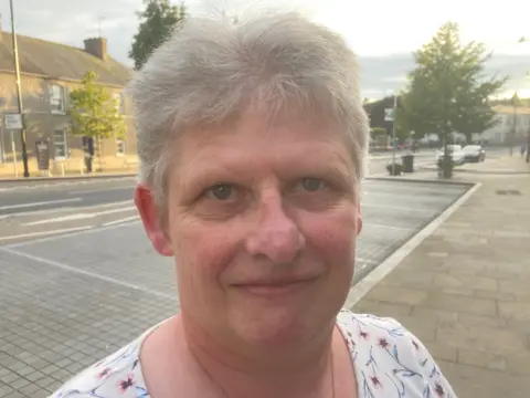 Local resident Barbara Donnelly standing in the street at Richill