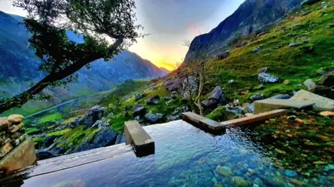 Mared Llwyd Pool of water on mountainside