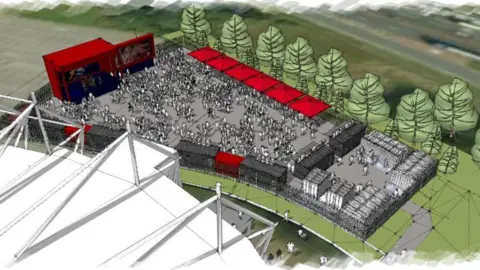 Stoke City Impression of the fan zone 