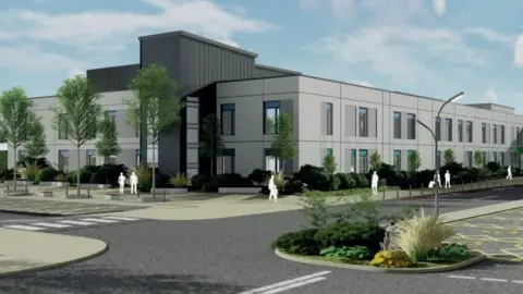 NCIC Computer-generated image of the new hospital scheme