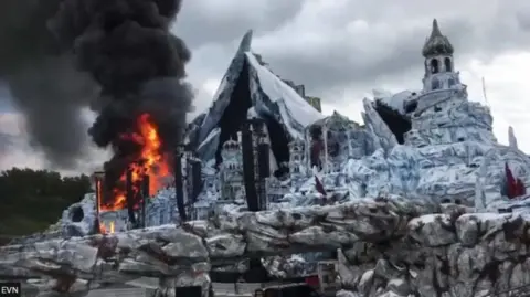 Tomorrowland music festival main stage engulfed by flames in Belgium