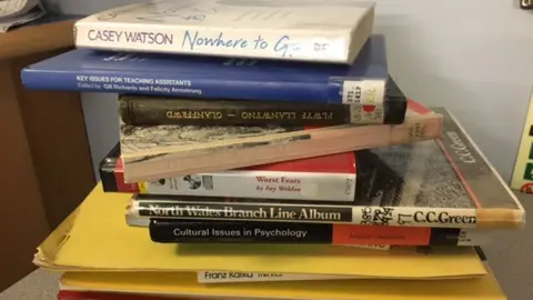 CPS A pile of the books stolen by Elizabeth Macregor