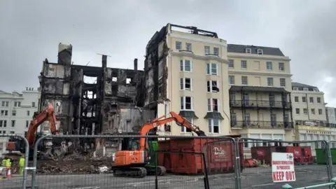 LDRS Royal Albion Hotel demolition