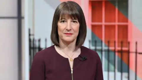 BBC Chancellor Rachel Reeves in a BBC studio