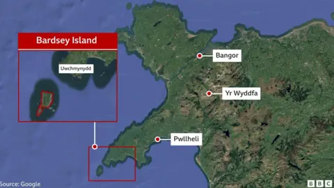 Map of Bardsey Island