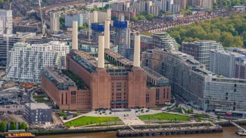 Aerial view of Battersea Power Station