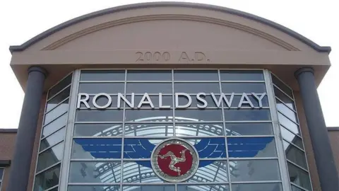 IOMGOV Ronaldsway Airport sign