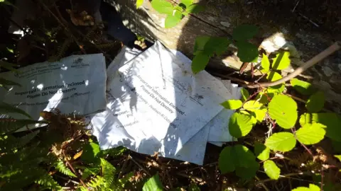 Gary Jones Envelopes containing the dumped letters