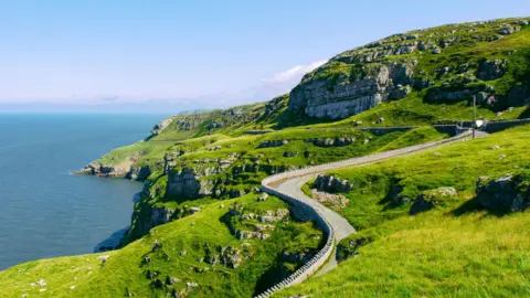 Getty Images The Great Orme winding road and steep cliffs
