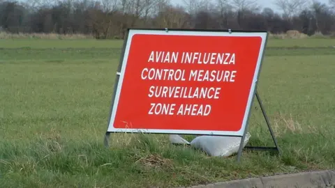 Keith Evans bird flu temporary control zone sign