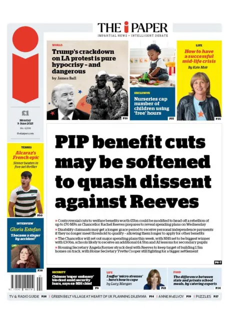  "PIP benefit cuts may be softened to quash dissent against Reeves".