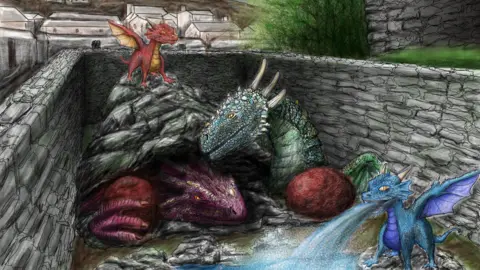 Cadw Artist's impression of dragon's lair