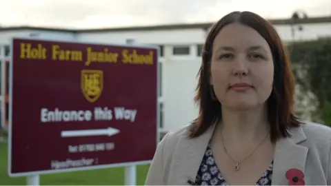 Jamie Niblock/BBC Claire Richardson, acting head teacher at Holt Farm Junior School