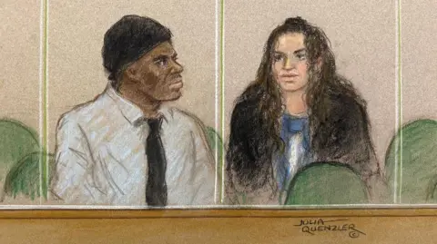 Jina Quiazler Courtes of the Scrervisors showing, from left to right: Mark Gordon and Constance Starten. Black, Gabon can be reared in white shirts and black ties, he wearing his cover. White women, marten pulled wearing what looks so dark jackets and blue shirts. He lays a long hair across the shoulder.