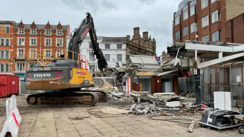 Work Continues On Leicester Market Demolition