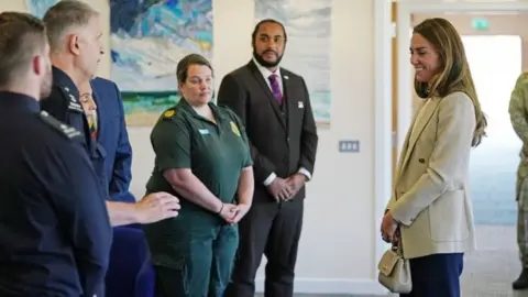 PA Media Duchess of Cambridge at RAF Brize Norton
