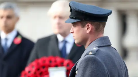 PA Media Prince William at the service