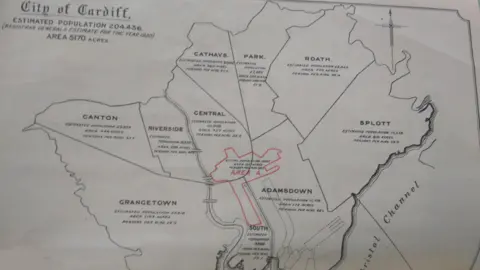 Map of Cardiff 1920