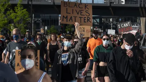 Getty Images Protests over death of George Floyd, killed in police custody in Minneapolis