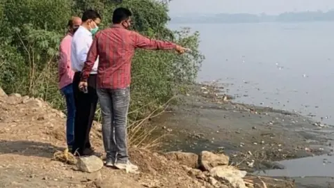 Mumbai Police The creek where Hiren's body was found