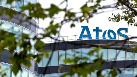  the headquarters of the French multinational information technology company ATOS in Bezons, near Paris