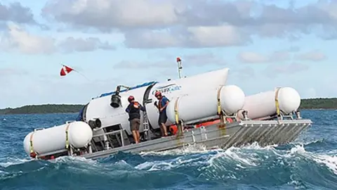 OceanGate The Titan submersible pictured before the implosion