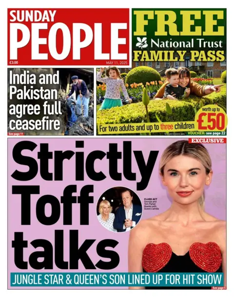 Sunday People front page on Sunday 11 May 2025