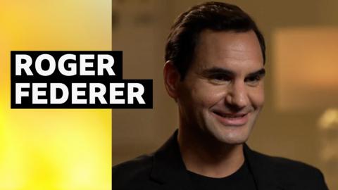 Roger Federer speaking to BBC Breakfast