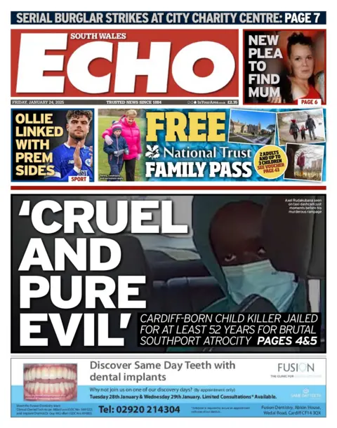 South Wales Echo South Wales Echo front page