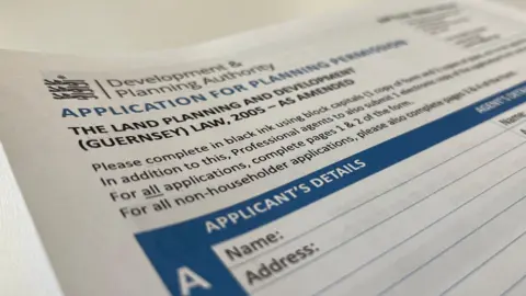 Close up photo of a planning application form. The title of the form reads in capital letters 'APPLICATION FOR PLANNING PERMISSION'.