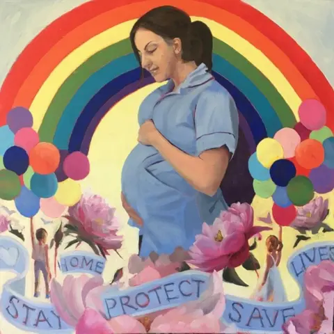 Lisa Timmerman Painting of NHS heroes by Lisa Timmerman