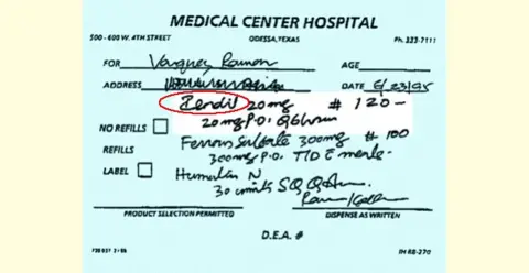 BMJ Prescription showing how handwriting can be misread