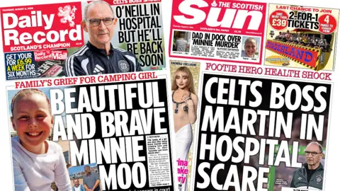 Daily Record and the Scottish Sun front pages